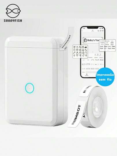 D110 Impressora Térmica Bluetooth Portátil Sem Tinta para Celular iOS/Android