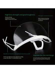 10pcs Reusable Transparent Anti-Fog Face Shield - Clear Plastic Mask For Beauty, Tattoo, Halloween, Restaurants And Schools - Splash Proof Design, No Battery Required, Beauty Accessory, Fashionable Design, Durable Structure - Multicolor - View 4