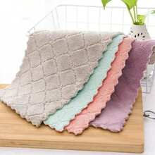 1/5/10/15/20pcs Random Color Extra Large & Thick Cleaning Cloths, Soft, Quick-Drying, Oil-Free Super Absorbent Microfiber Towels, Suitable For Kitchen, Dining, Tabletop, Car Washing & Polishing, As Well As Kitchen, Bathroom, Home, Household Cleaning - Multicolor - View 3