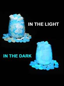 30pcs-Glow In Dark Rocks Luminous Stone Garden Accessories Micro Landscape Fish Tank Decoration Outdoor Patio Lawn Yard Kit,Glow In The Dark Garden Pebbles Stones Rocks For Yard And Walkways Decor, DIY Decorative Luminous Stones