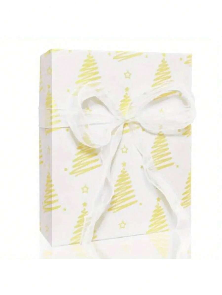 1/5 pièces - Papier cadeau élégant avec sapin de Noël et étoile dorés - Emballage cadeau de luxe pour les fêtes, convient pour Noël, Nouvel An, fêtes - Décoration dorée haut de gamme - Idéal pour l'emballage de cadeaux et l'artisanat, l'emballage des fêtes, texture floquée, matériau de haute qualité, essentiel pour les organisateurs de fêtes, décorations de Noël, pyjamas de Noël, cadeaux de Noël, décoration de Noël