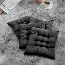 Bộ 1/4 chiếc đệm ghế bằng polyester kiểu dáng giản dị, có thể giặt máy, thiết kế dệt kim bền chắc, hỗ trợ thoải mái, phù hợp với ghế sân vườn, ghế ăn và ghế văn phòng, sử dụng đa năng, kích thước 40x40x5cm, có thể dùng làm đệm ghế phòng khách, đệm ghế, đệm ghế chơi game. - Nhiều màu - Xem 16