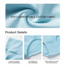 HAVVIS Women's Briefs Underwear Cotton High Waist Tummy Control Panties Rose Jacquard Ladies Panty Multipack - Quần lót 02-5 gói - Nhiều màu - Xem 7