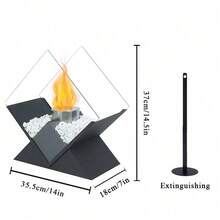 Outdoor Fireplace - Black - View 3