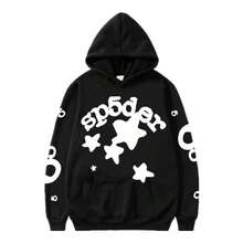 Hip Hop Spider Hoodies Set Y2k Hoodie Tracksuit Pullover Sweatshirt For Women Men Matching Hoodies Street Suit Two-Piece Set All Over Print Animal Cut & Sew Casual Cute Drawstring Conjunto Para Mujer - 黑與白 - 查看 2