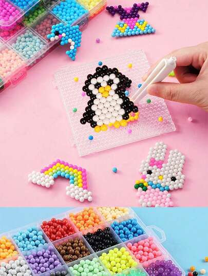 神奇水珠DIY礼盒套装 - 儿童创意手工玩具，理想的新年礼物（男孩女孩皆宜），学前专注力训练玩具，学习用品，儿童礼物，派对礼品，生日礼物，课堂奖励，便携式旅行手工玩具，儿童手工活动，儿童礼物，儿童玩具，女孩玩具，男孩玩具