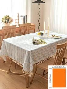 1 szt. Prostokątny obrus w stylu wiejskim z białymi stokrotkami i frędzlami, uniwersalny do codziennego użytku, na święta, urodziny, imprezy, spotkania rodzinne, pikniki, stoły obiadowe, do kuchni, wystroju wnętrz, na każdą porę roku - Niebieski - Zobacz 23