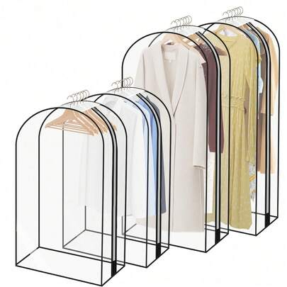 Youyijia 4 Pack Garment Bags With Zip, For Wardrobe, Suit Bags