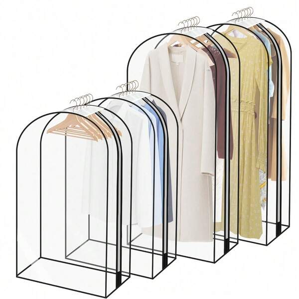 Youyijia 4 Pack Garment Bags With Zip, For Wardrobe, Suit Bags