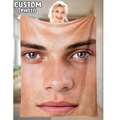 1 pezzo Coperta personalizzata con foto, coperta in flanella personalizzata con foto, coperta da letto, coperta personalizzata, coperta con immagine personalizzata, coperta con foto di famiglia personalizzata, coperta con grafica personalizzata, coperta personalizzata per la casa, coperta calda, regalo per la famiglia, regalo per matrimonio, regalo per la festa della mamma, regalo di compleanno, uso in ufficio, amore eterno