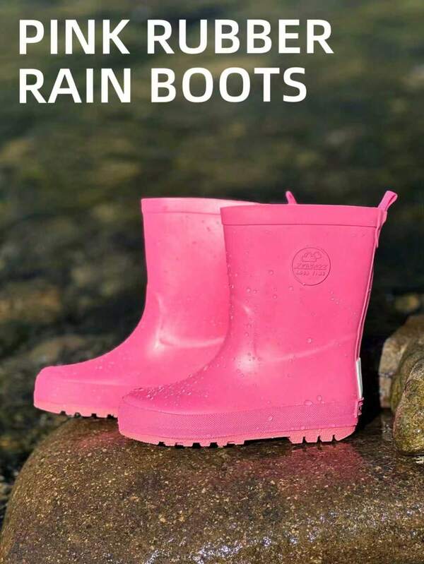 Jungen und Mädchen warme, weiche, kalt thermisch gefütterte Outdoor-Schnee- und Gummistiefel für Schülerreisen, wasserdicht, rutschfest, stylischer Tragekomfort und geeignet für Regen- und Schneetage.