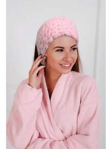 Extra Wide Skincare Headbands For Women Microfiber Skin Care Headband For Washing Face Makeup Hairband Fuzzy Wide Elastic Spa Bandhalloween - 粉色 - 查看 10