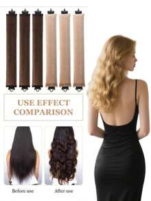 3/4/5Pcs Hair Rollers Set, Satin Heatless Curling Set - Hair Rollers, Headband Hair Curlers & Hot Rollers, To Sleep In, High Resilience Rubber Filling, Softer ,Hair Styling Tools