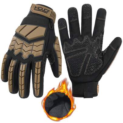  HANDLANDY Insulated Winter Work Gloves For Men, 3m Thinsulate Thermal Impact Gloves With Touchscreen For Cold Weather