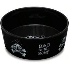 Dolce Moderno Puppy Forever Dog Bowl, Small - Small + Bad to the Bone - View 1