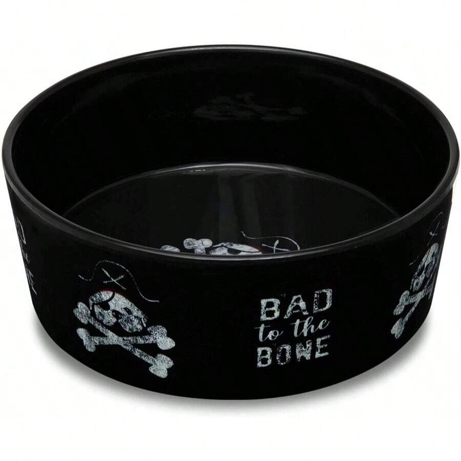 Dolce Moderno Puppy Forever Dog Bowl, Small - Small + Bad to the Bone - View 1
