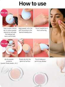 Diadema negra y esponja de maquillaje de doble uso (color aleatorio) - Espuma de PU a base de agua, herramienta de belleza y salud sin fragancia, adecuada para corrector y base de maquillaje, diadema elástica de 8 piezas para mujeres y hombres, accesorios de belleza para deportes y fitness, textura suave