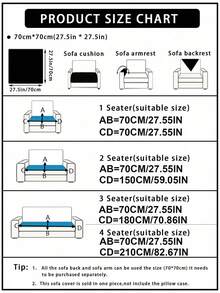 1pc Quilted Plush Sofa Cover, Solid Color Nordic Style Sofa Pad, Thick 3D Design Fluffy Sofa Slipcover For Winter, Anti-Slip Anti-Scratch Sofa Protector For Living Room Bedroom Study, Fits 1/2/3/4 Seater Sofa With Armrest & Backrest