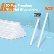 Hot Glue Sticks,7mm X 200mm Hot Melt Glue Sticks For Hot Glue Gun, For DIY Sealing, Repairing And Fixing Crafts(50 Pcs)