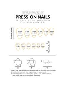 24片黑色波点美甲贴纸，短杏仁形美甲套装，包含1张贴纸和1个迷你指甲锉，适合日常美甲。 - 彩色 - 查看 4
