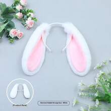 Cute Girls Women Plush Comic-Con Cosplay Props Rabbit Ears Headwear