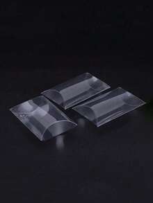 1-20pcs PVC Transparent Pillow Gift Boxes, Clear Plastic Cube Candy Boxes, Party Snack Boxes, Independent Chocolate Bomb Packaging Boxes, Cute Transparent Plastic Pillow Gift Boxes, Suitable For Wedding, Party, Bath, Candy, Snack, Birthday Party Gift Packaging Boxes, Transparent Packaging Boxes, Party Gifts - Multicolor - View 4