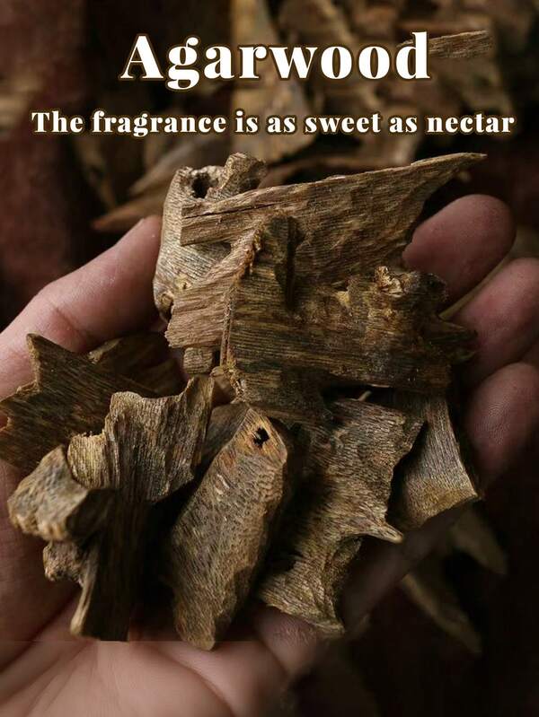 5g, Madera de Agar Natural Auténtica, Madera de Agar con Alto Contenido de Aceite, Aroma Rico, Calmante e Inductor del Sueño, Aromaterapia de Larga Duración, Purifica el Aire, Tranquiliza la Mente, Adecuado para Regalos, Amigos, Uso en Interiores, Elaboración de Té, Reuniones, Yoga, Meditación, Festival de Ramadán