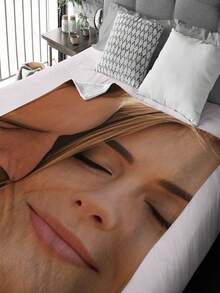 1pc Customized Photo Blanket, Personalized Flannel Blanket With Photo, Bedding Blanket, Custom Throw Blanket, Customized Image Blanket, Personalized Family Photo Blanket, Custom Graphic Blanket, Personalized Throw Blanket, Friend Blanket, Cozy Blanket, Family Gift, Wedding Gift, Mother's Day Gift, Birthday Gift, Office Use - Multicolor - View 6