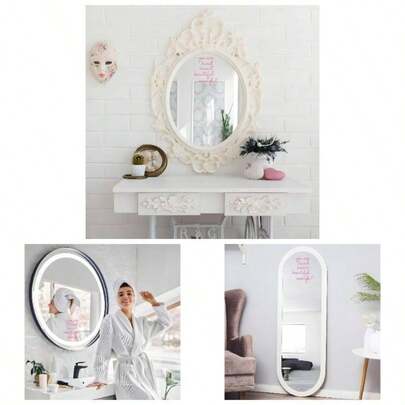 Affirmation Stickers You Are Kind Beautiful Enough, Mirror Wall Decor Bathroom, Vinyl Peel And Stick Wall Decals Home Decor Living Room Bedroom Girl Home Decoration Pink