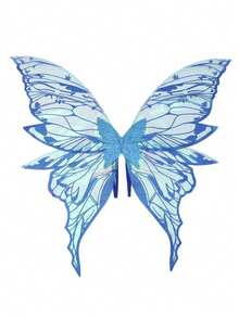 Large Size 4-Leaf Gilded Butterfly Wings/Wing Set, Shiny Transparent Fairy Wings Adult Costume, Angel Wings For Women, Halloween Costume - Multicolor - View 15