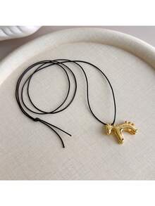 1pc Colorful Enamel Glazed 3D Mini Horse Pendant Necklace, Casual Knotted Sweatshirt Chain, Cute & Playful For Summer - Pendant Necklace - View 17