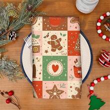 2/4 pièces Serviettes à vaisselle imprimées avec éléments de Noël, convenant comme cadeaux de Noël, décorations de Noël, serviettes microfibre modernes super absorbantes pour la cuisine, la cuisson, la vaisselle, le nettoyage, les serviettes de toilette, les torchons à thé, douces et très absorbantes, décoration de cuisine, cadeaux pour les voisins, les mères, les anniversaires, les pendaisons de crémaillère pour les amis, les essentiels de cuisine, les nécessités quotidiennes