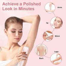 2025 Womens Shaver Dual-Head Bikini Trimmer For Women 2-In-1 Women's Body Shaver USB Charge Waterproof Painless Electric Razors For Silk Skin (Pink/Purple/Black/Blue) - Hồng - Xem 8