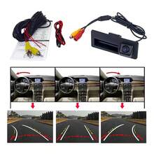 1 cámara de respaldo con visión nocturna HD con guía dinámica para Volk.swagen Tiguan, Jetta, Audi y otros modelos, lente gran angular, resistente al agua y a la niebla, fácil de instalar. - Negro - Ver 4