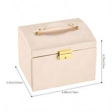 Lushhub Lockable Travel Jewellery Box With Drawer - Default - View 5