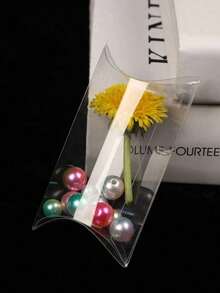 1-20pcs PVC Transparent Pillow Gift Boxes, Clear Plastic Cube Candy Boxes, Party Snack Boxes, Independent Chocolate Bomb Packaging Boxes, Cute Transparent Plastic Pillow Gift Boxes, Suitable For Wedding, Party, Bath, Candy, Snack, Birthday Party Gift Packaging Boxes, Transparent Packaging Boxes, Party Gifts - Multicolor - View 2