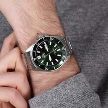 Orient Herren Automatik-Mechanikuhr im japanischen Stil, Herren Lässig-Uhr mit Leuchtanzeige und Wochenanzeige