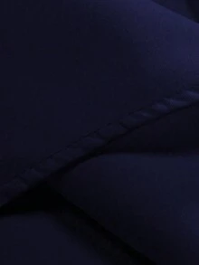 男士时尚休闲商务通勤纯色纽扣立领长袖衬衫，男士正装修身正装衬衫。适合日常穿着、通勤、外出、聚会，可搭配西装裤或西装，适合派对、婚礼和蜜月。可作为礼物送给儿子、丈夫、男朋友和父亲。秋季 - 藏蓝色 - 查看 5