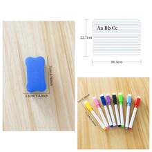 1Pc Four Lines And Three Compartments 30.3*22.7cm Double-Sided Writing Board A4 Home Message Board English Edged Small Whiteboard