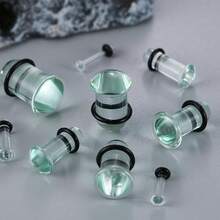 12Pcs Glass Stretching Kit With Rubber O-Rings For Body Piercing - 藍晶 - 查看 9