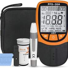 UriT Portable Blood Lipid Analyzer 5-In-1 For Rapid Detection Of Cholesterol/Triglycerides/High-Density/Low-Density Lipoprotein - Orange - View 6