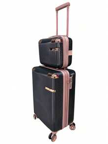 New Model Travel Suitcase!! With Anti-Theft Zipper! - Black and White - View 10