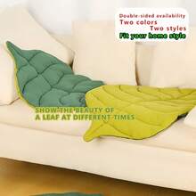 1 pieza Alfombrilla suave y lavable con forma de hoja, adecuada para gatos y perros, cama de poliéster antideslizante y duradera, funda extraíble, diseño geométrico rectangular, cómoda y duradera, esterilla para dormir