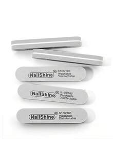 10 件装可水洗迷你海绵指甲锉，100/180 粒度 - 灰色 - 查看 3