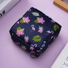 Super Cute Portable Cartoon Feminine Pad Holder Organizer Pouch, Women Girls Period Sanitary Napkin Bag For Coins, Cosmetics, Tissues And Other Small Items, Suitable For Ladies Business Trip, Travel, Students Back To School (Print Pattern Position May Vary) Holiday Camping Holiday Essentials Vacation Accessories Travel Holiday Essentials Beach Bag Travel Essentials