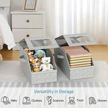 Baseball Cap Multi-Purpose Storage Box, Large Capacity Stackable Baseball Cap Storage Box, Multi-Functional Dust-Proof Storage Box, Suitable For Wardrobe, Foldable Zipper Dust-Proof Storage Box, Storage Hats, Clothes, Dolls, Etc., Can Be Used In 4 Seasons Throughout The Year