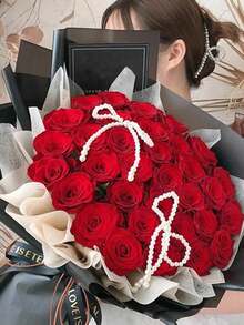 10/20 pièces - Décorations de gâteau en forme de nœud avec perles blanches, set de décoration de gâteau romantique, décorations de nœuds, perles d'enveloppement de fleurs et fournitures florales pour la décoration de gâteau. Convient pour les anniversaires, la fête des mères, les anniversaires, les mariages, la Saint-Valentin et les fêtes.