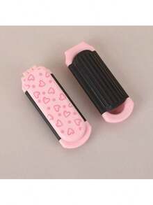 Cute Pink Heart Mini Hair Styling Tool - Portable & Adorable For On - The - Go - Pink - View 3