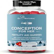 Conception For Her Fertility Gummies - Fertility Supplements For Women With Myo Inositol, Folate &Amp; More Essential Nutrients - Delicious Juicy Strawberry Hormone Balance Vitamins, 75 Ct Gummies - 白色的 - 查看 1