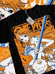 Anime Vintage Special T-Shirt Manga Shirts Anime Love Unisex Tshirt Japanese (12) - 黑色 - 查看 1